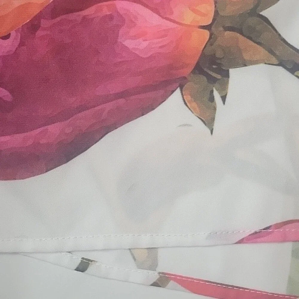 Hope & Ivy Womens White Floral Maxi Dress 2  Bridal Era Regencycore - Picture 10 of 11